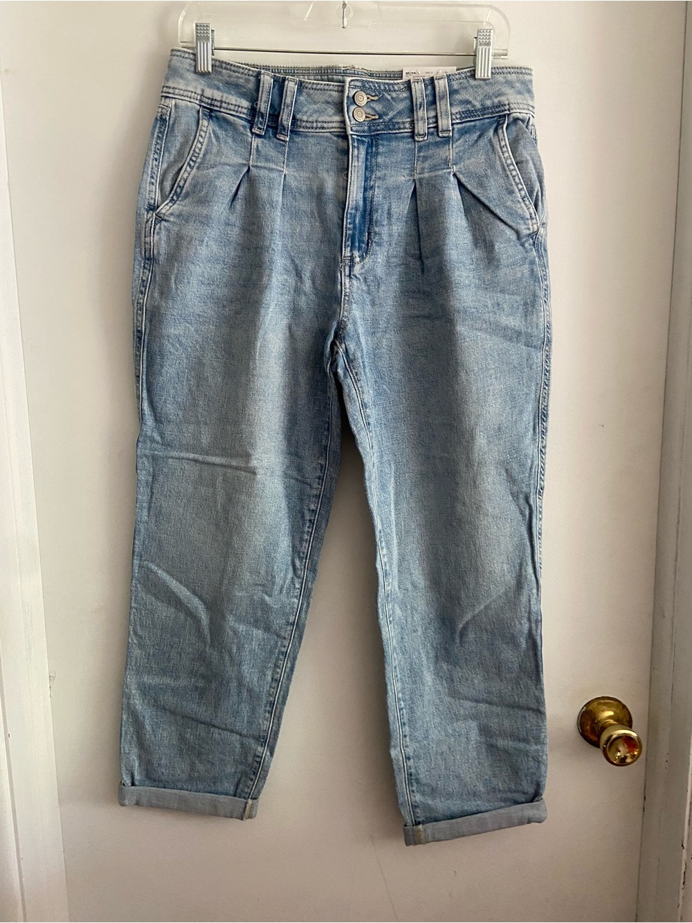 Sonoma Light Blue Relaxed Pleated Women's Jeans